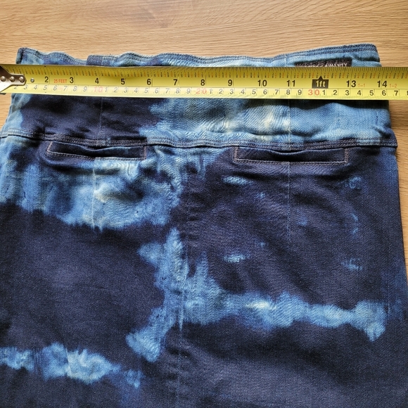 Citizens of humanity tie-dye reworked denim jean midi skirt size 29 - Picture 5 of 8